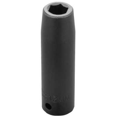 Proto 12 mm 6 Pt.  Deep Length Impact Socket — 1/2" Drive