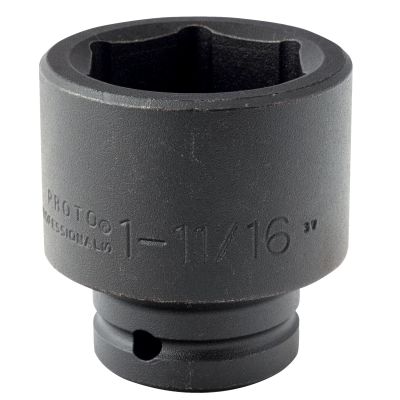 Proto 1-11/16" 6 Pt. Standard Length Impact Socket — 3/4" Drive