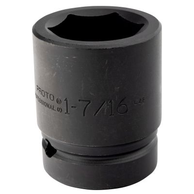 Proto 1-7/16" 6 Pt. Standard Length Impact Socket — 1" Drive