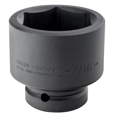 Proto 2-7/16" 6 Pt. Standard Length Impact Socket — 1" Drive