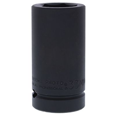 Proto 10033ML 33 mm 6 Pt. Deep Length Impact Socket - 1" Drive