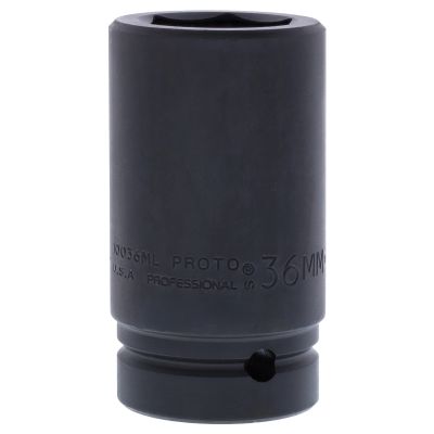 Proto 10036ML 36 mm 6 Pt. Deep Length Impact Socket - 1" Drive