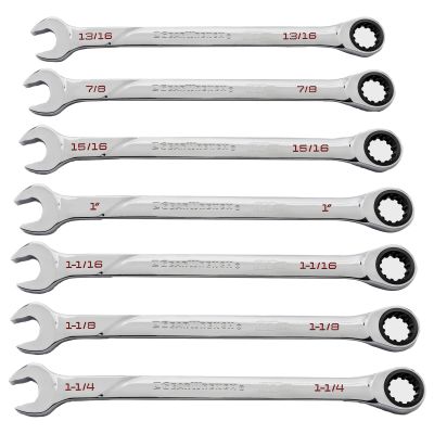 GearWrench 86452 120XP Universal Spline XL Ratcheting Combination SAE Wrench Set - 7 pc.