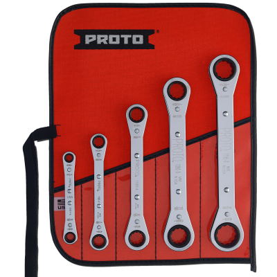 Proto Ratcheting Box Wrench Set — 5 pc.