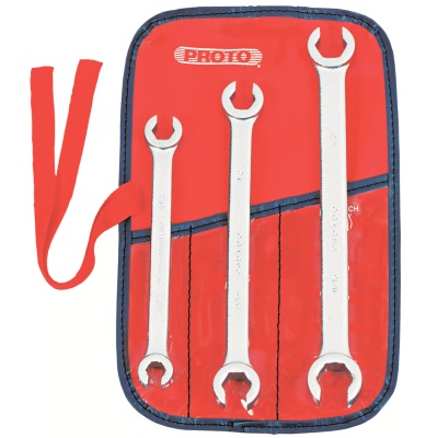 Proto Double End Flare Nut Wrench Set — 3 pc.