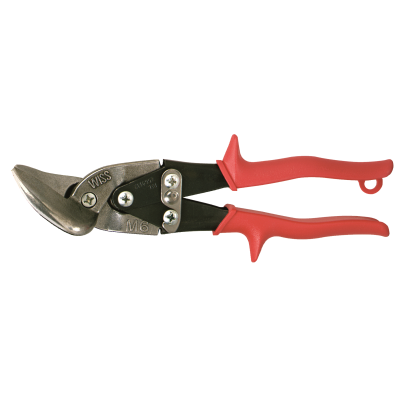 Wiss 9-1/4" Offset Snips — Red Grips Circle Left