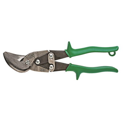 Wiss 9-1/4" Offset Snips — Green Grips Circle Right