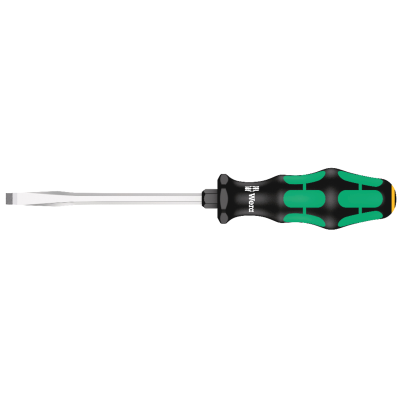 Wera 007674 1/4" x 5" Hex Blade Slotted Cushion Grip Screwdriver