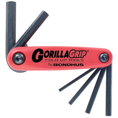 Bondhus 12595 M3-M10 GorillaGrip Fold Up Hex End Set 6 pc.