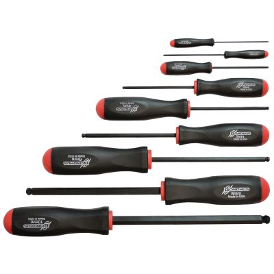 Bondhus 10699 Metric Ball End Screwdriver Set 9 pc.