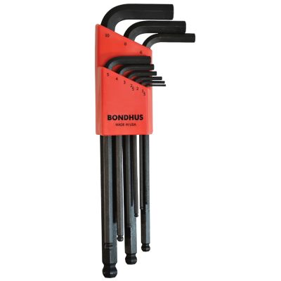 Bondhus 10999 Metric Ball End L-Wrench Set 9 pc.