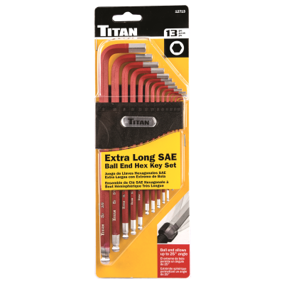 Titan SAE Ball End Hex Key Set — 13 pc.