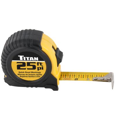 Titan Quick Read Tape Measure – 1” x 25 ft.