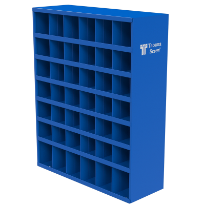 Bin Shelving Unit - 40 Corrugated Bins 12 Deep