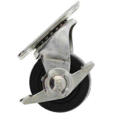 3" x 1-1/4" Swivel General Duty Caster Soft Rubber with Brake