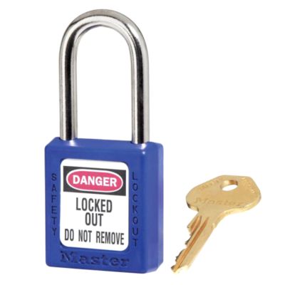 Master Lock 410BLU Zenex Safety Padlock (Keyed Diff), Blue