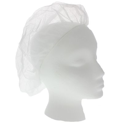 21" White Hairnet, 100/Bag