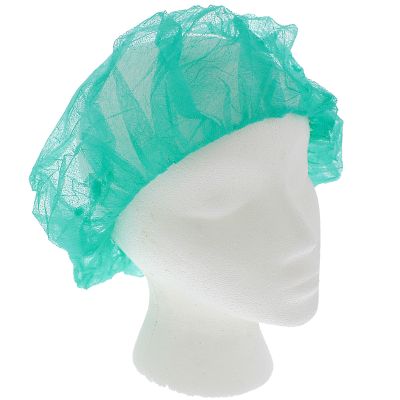 24" Green Hairnet, 100/Bag