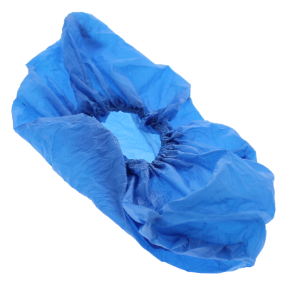 Blue Poly Disposable Shoe Covers - X-Large, 100/Bag