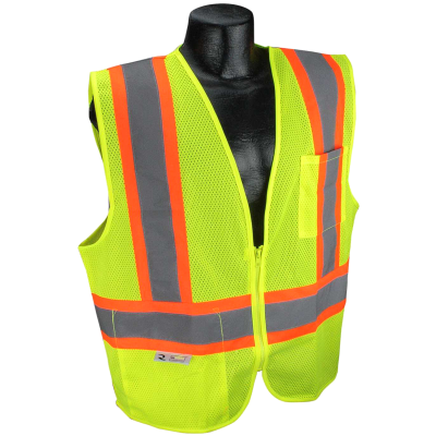 Radians® Class 2 Self-Extinguishing Green Safety Vest — 2XL