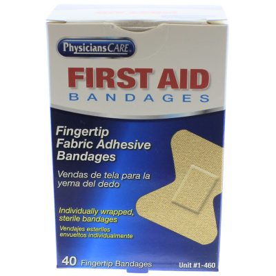 Fingertip Fabric Adhesive Bandage, 40/Box