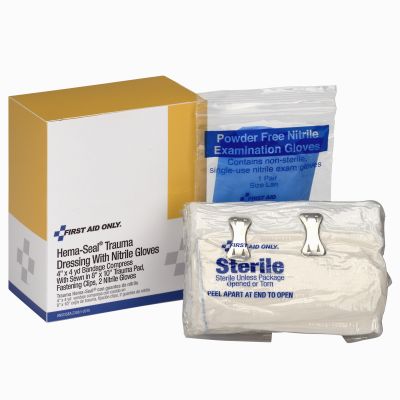 Hema-Seal® Trauma Dressing with Nitrile Gloves