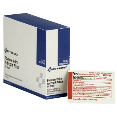 Povidone-Iodine Infection Control Wipe, 50/Box