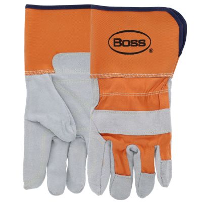 Double Palm Leather Gloves — X-Large, 4-1/2" Cuff