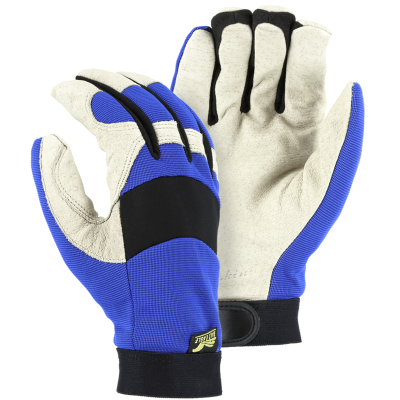 Lined Pigskin Mechanics Glove Medium Beige/Blue 2152TW/9