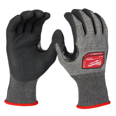 Milwaukee 48-73-7152 High-Dexterity Nitrile Dipped Gloves Cut Level A5 Large
