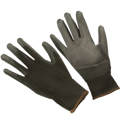 Non-Slip Work Gloves — Polyurethane Palm Coating, X-Large