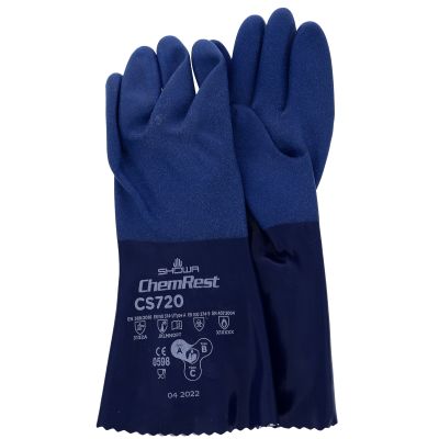 Atlas 720-L Chemical Resistant Nitrile Dipped Gloves — Large