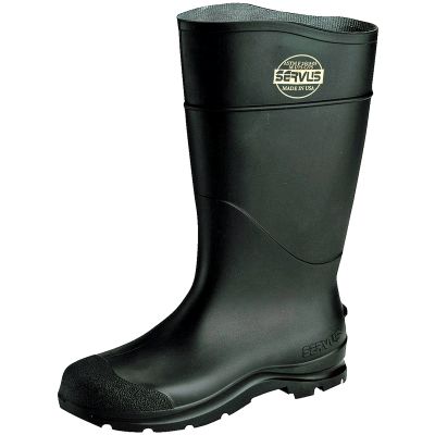 PVC Safety Boots — Steel Toe, Size 6