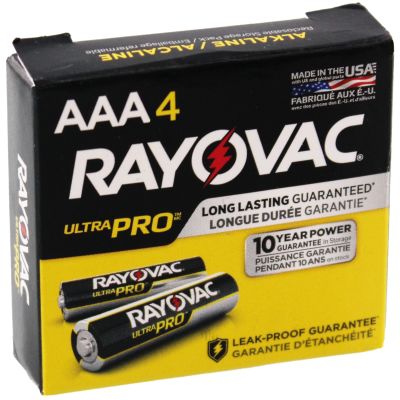 AAA Alkaline Batteries 4/PKG