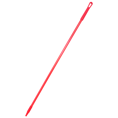 Carlisle 1" x 60" Threaded End Color Coded Fiberglass Broom Handle — Red