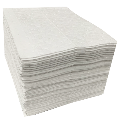 15" x 18" Heavy Weight Absorbent Pads - Dimpled, White, 100/PKG