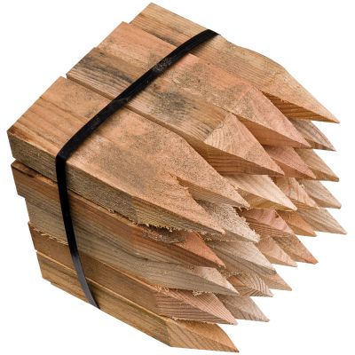 2" x 2" x 8" Wood Survey Stakes, 25/Bundle