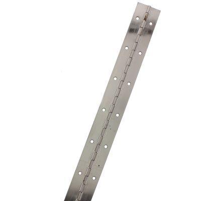 1-1/2" x 72" .091" Pin Continuous Hinge with Holes — Stainless Steel, Piano Hinge