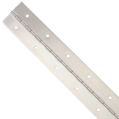 2" x 72" .091" Pin Continuous Hinge with Holes - Stainless Steel, Piano Hinge 1/2" KN