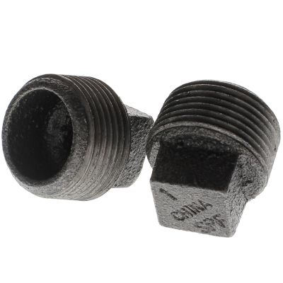 1" Square Head Plug — Plain Malleable (Schedule 40)