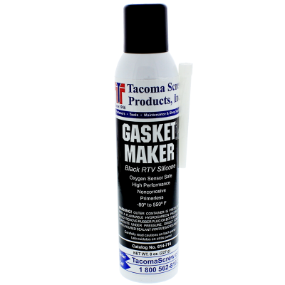 Tacoma Screw Products Black RTV Silicone Gasket Maker - Oxygen Sensor Safe - 8 oz. Pressurized Can