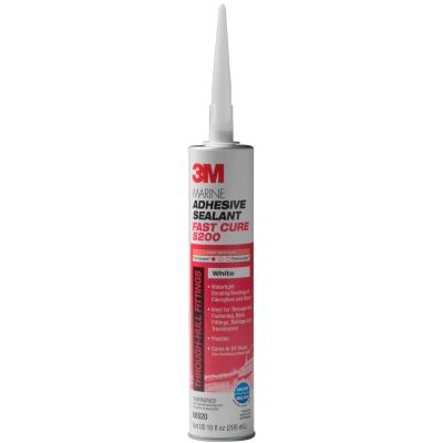 3M™ 06520 Marine Adhesive Sealant Fast Cure 5200, White — 10 oz. Cartridge