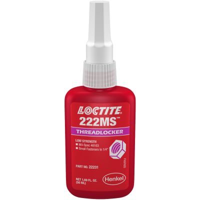 Loctite® 222MS™ Low Strength Threadlocker — 1.69 oz.