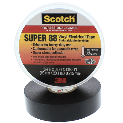 3M™ 3/4" x 66' Electrical Tape — Super 88 Premium Vinyl