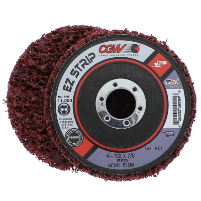 CGW 59204   4-1/2" x 7/8" EZ Strip Wheel - Red