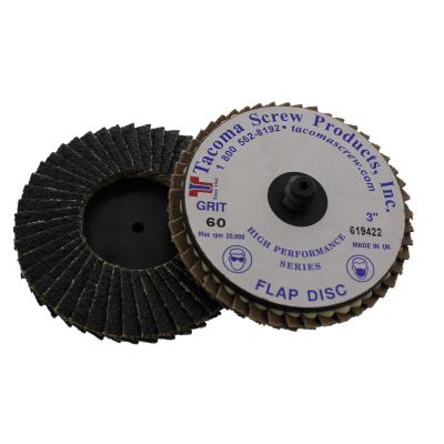 Tacoma Screw Products™ 3" 60 Grit Type R High Performance Mini Flap Disc