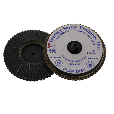 Tacoma Screw Products™ 3" 120 Grit Type R High Performance Mini Flap Disc