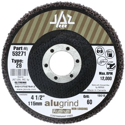 4-1/2" x 7/8" 120 Grit Type 29  Alugrind Flap Disc for Aluminum