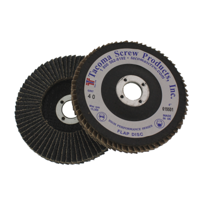 Tacoma Screw Products™ 4" x 5/8" 40 Grit Type 29 High Performance Flap Disc