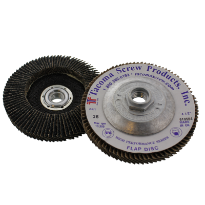 Tacoma Screw Products™ 4-1/2" x 5/8"-11 36 Grit Type 29 High Performance Flap Disc